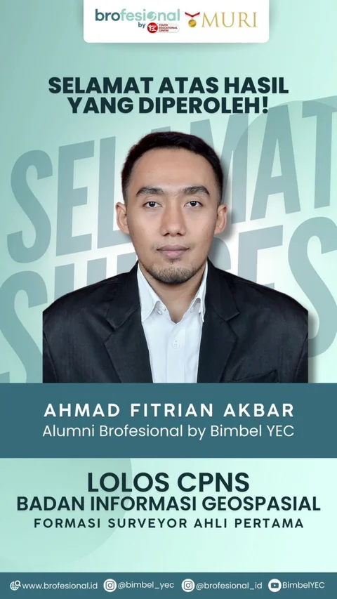 Poster Ahmad Fitrian Akbar, alumni Brofesional