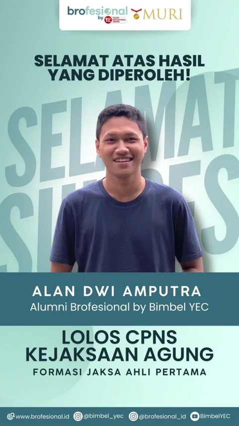 Poster Alan Dwi Amputra, alumni Brofesional