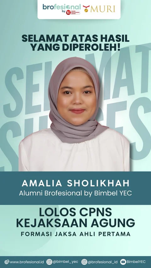Poster Amalia Sholikhah, alumni Brofesional