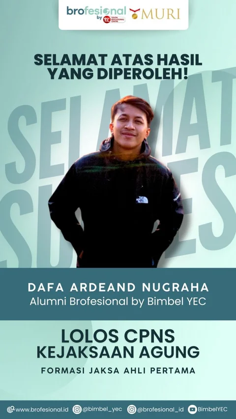 Poster Dafa Ardeand Nugraha, alumni Brofesional