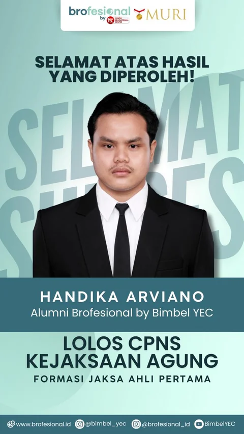 Poster Handika Arviano, alumni Brofesional