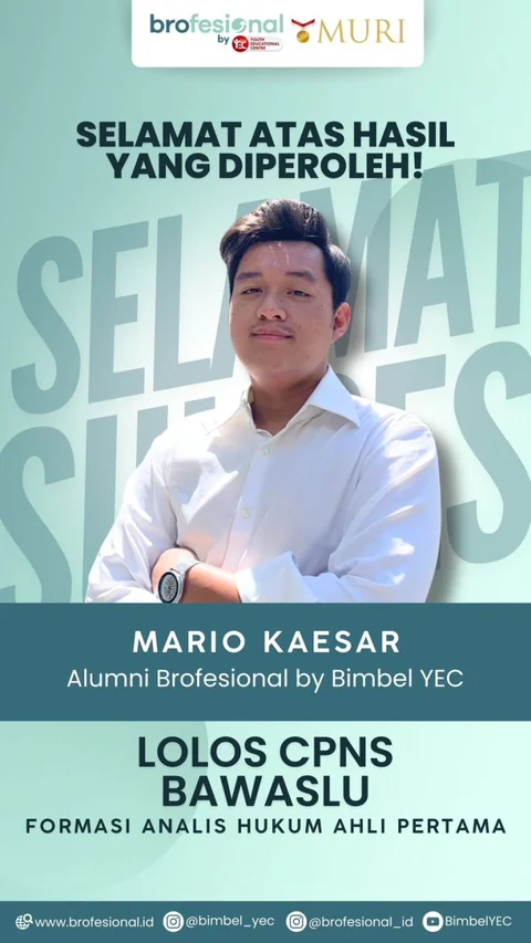 Poster Mario Kaesar, alumni Brofesional