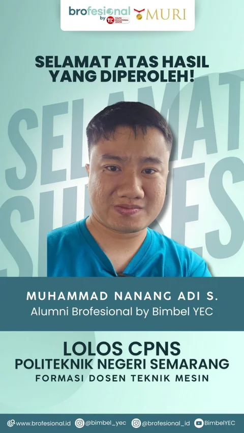 Poster Muh. Nanang Adi S, alumni Brofesional