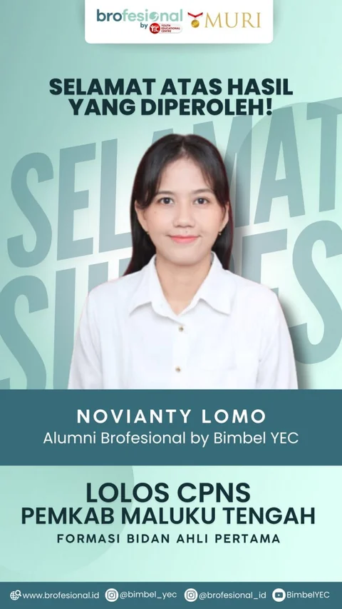 Poster Novianty Lomo, alumni Brofesional