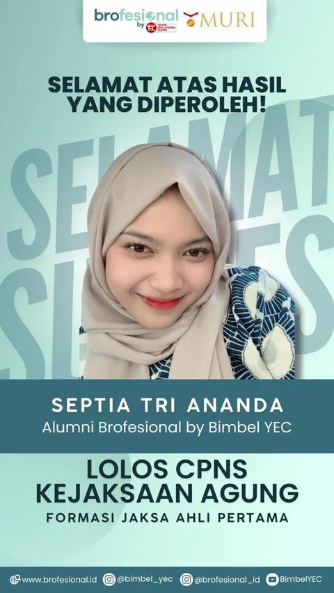 Poster Septia Tri Ananda, alumni Brofesional