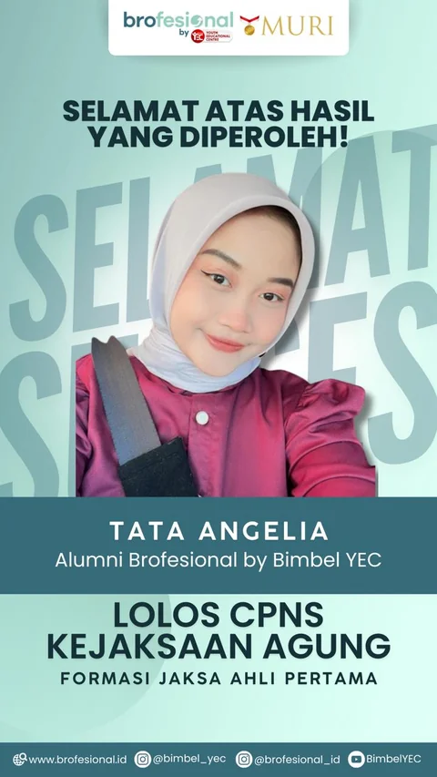 Poster Tata Angelia, alumni Brofesional